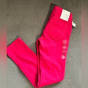 GapKids 1969 NWTs Hot Pink Super Skinny Girls Jeans size 8 regular.